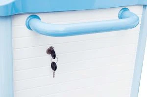 ABS-materiaalilevy Locker White Door Blue Handle